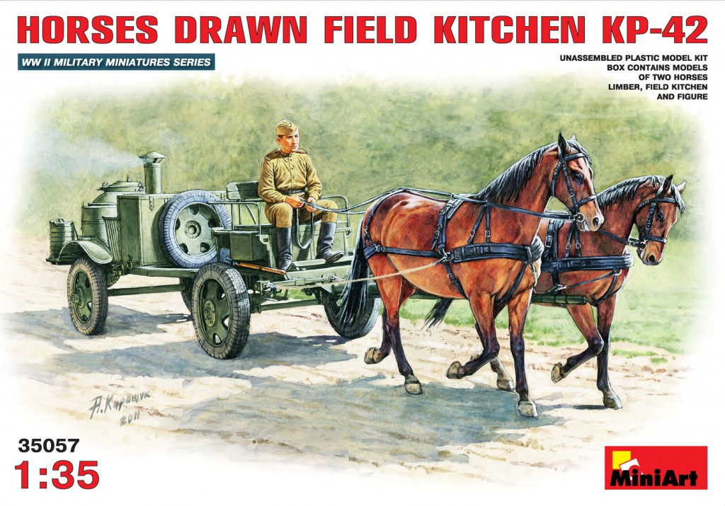 35057  фигуры  HORSES DRAWN FIELD KITCHEN KP-42  (1:35)