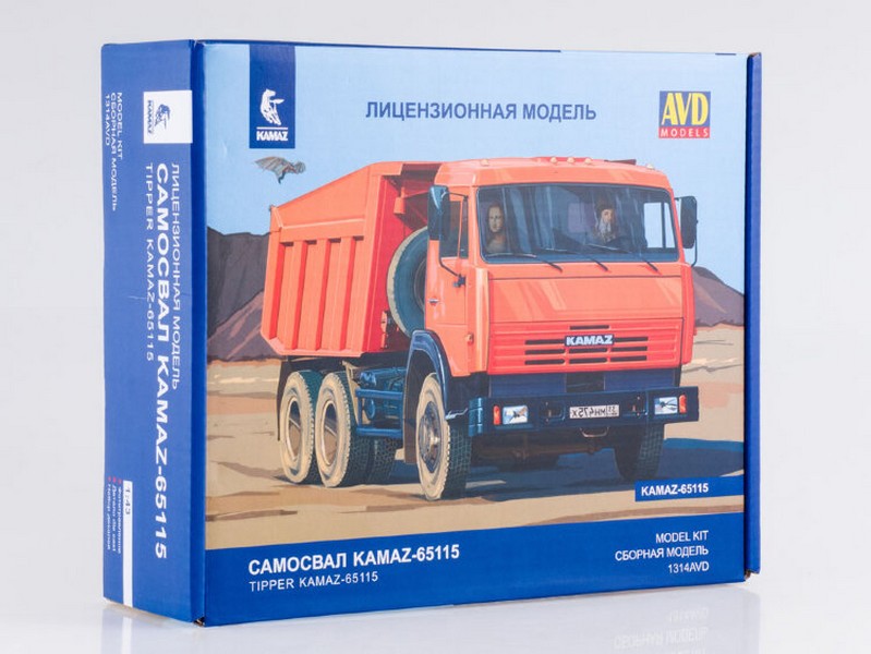 1314AVD  автомобили и мотоциклы  Самосвал KAMAZ-65115  (1:43)