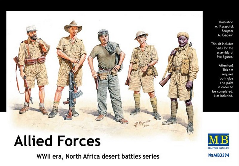MB3594  фигуры  Allied Forces WWII era, North Africa  (1:35)