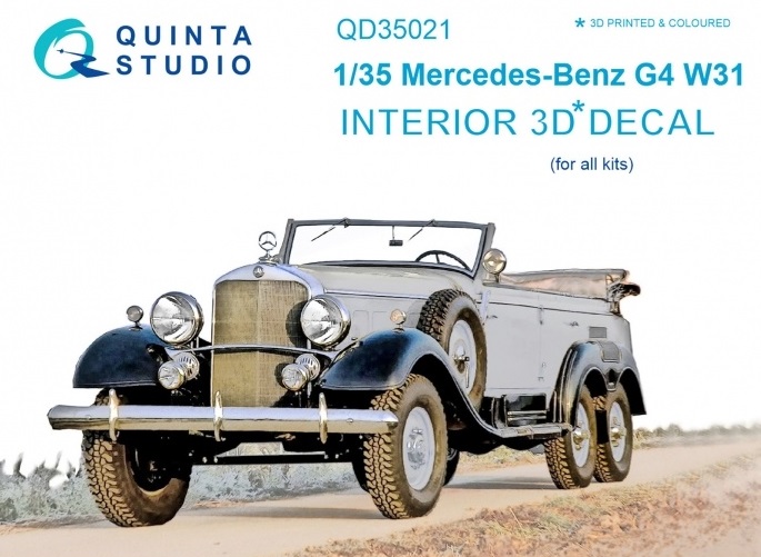 QD35021  декали  3D Декаль интерьера кабины для MB G4 W31  (1:35)