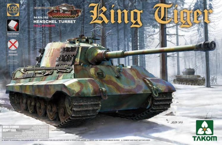 2073s  техника и вооружение  Sd.Kfz.182 King Tiger Henschel с интерьером  (1:35)