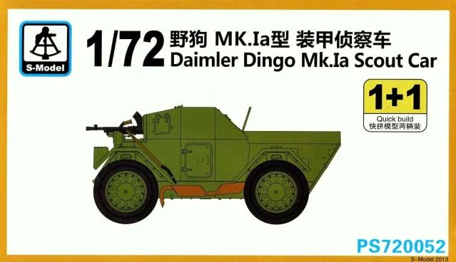 PS720052  техника и вооружение  Daimler Dingo Mk.Ia Scout Car 1+1 Quickbuild  (1:72)