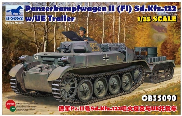 CB35090  техника и вооружение  Panzerkampfwagen II (Fl) Sd.Kfz. 122 w/UE Trailer  (1:35)