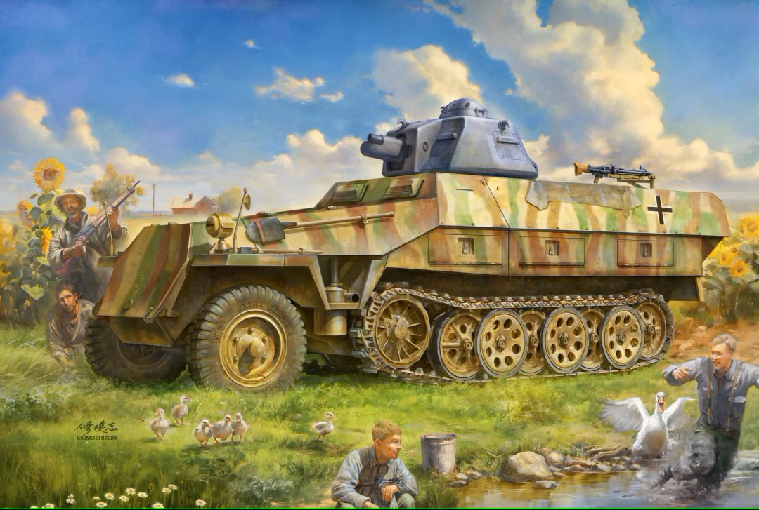 BT-042  техника и вооружение  Sd.Kfz.251 Ausf.D w/ R35 Turret  (1:35)