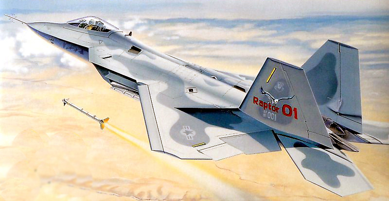 0850  авиация  F-22 Raptor (1:48)