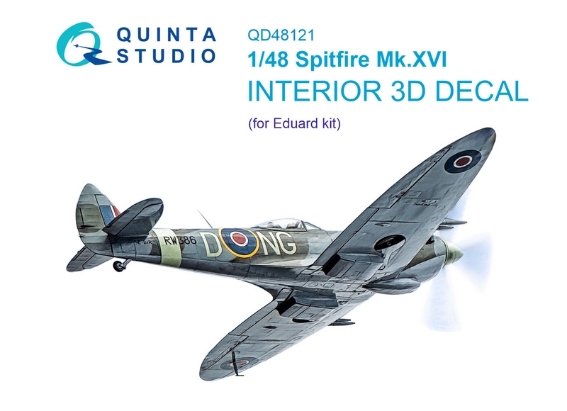 QD48121  декали  3D Декаль интерьера кабины  Spitfire Mk.XVI (Eduard)  (1:48)