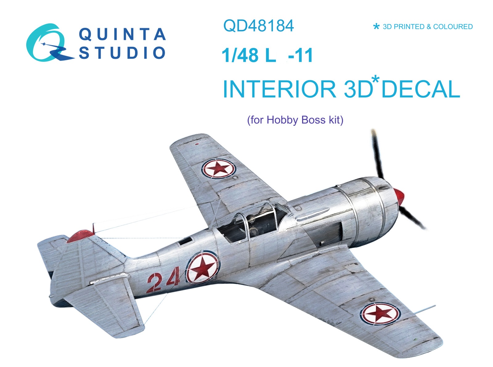 QD48184  декали  3D Декаль интерьера кабины Л-11 (HobbyBoss)  (1:48)