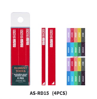 AS-RD15  ручной инструмент   Алюминиевая пластина для шлиф. бумаги (Красная) 4шт.