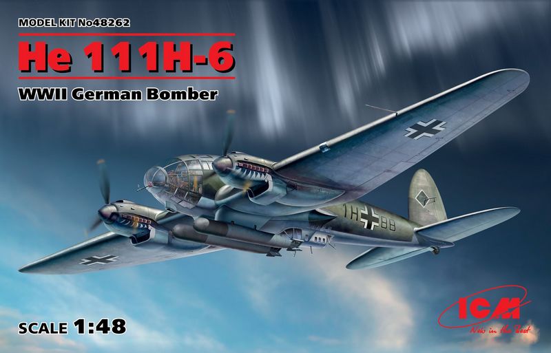 48262  авиация  He 111H-6 WWII German Bomber    (1:48)
