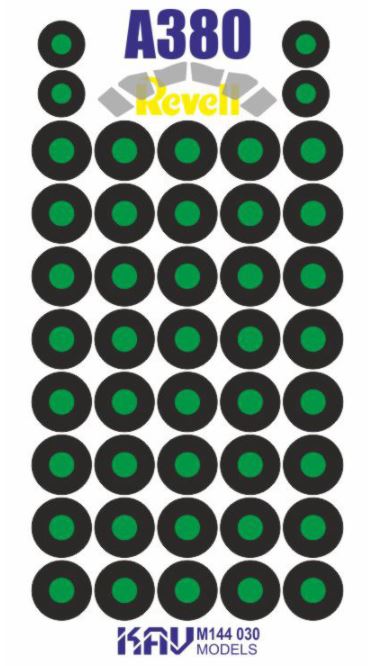 KAV M144 030  инструменты для работы с краской  Окрасочная маска на A380 (Revell)  (1:35)