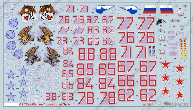 48051  декали  С-33, операция в Сирии  (1:48)