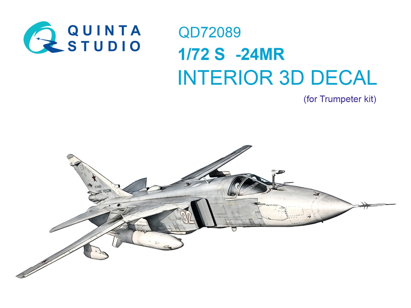 QD72089  декали  3D Декаль интерьера кабины С-24МР (Trumpeter)  (1:72)