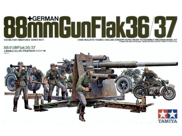 35017  техника и вооружение  88мм Gun Flak 36/37 (1:35)