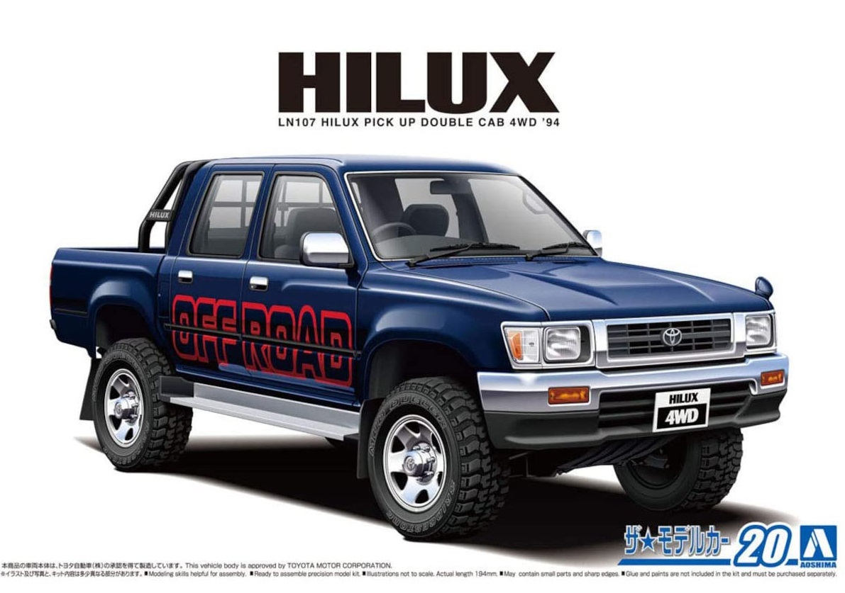 06217  автомобили и мотоциклы  LN107 Hilux Pickup Double Cab 4WD '94  (1:24)