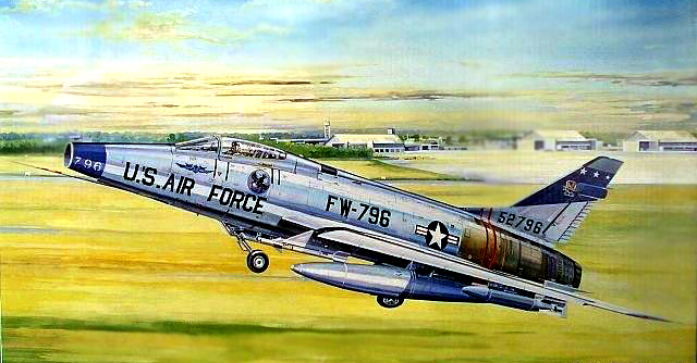 02232  авиация  F-100D Super Sabre  (1:32)