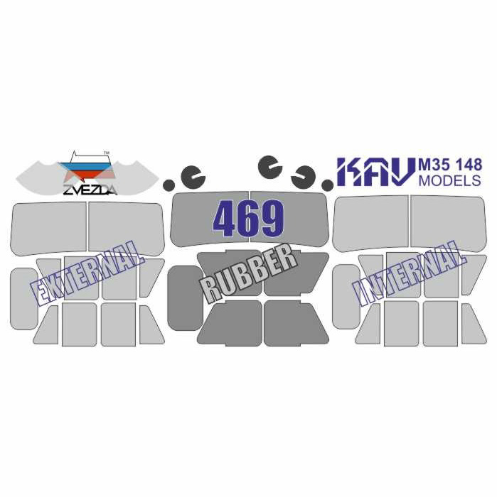 KAV M35 148  Маски окрасочные  Окрасочная маска на У@З-469 (Звезда)  (1:35)