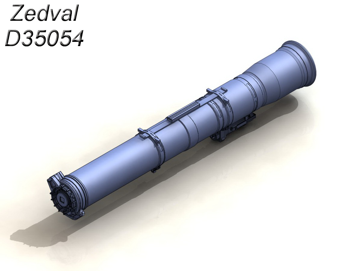 D35054  дополнения из смолы  Контейнер ПТУР 9М113 «Конкурс», использованный  (1:35)