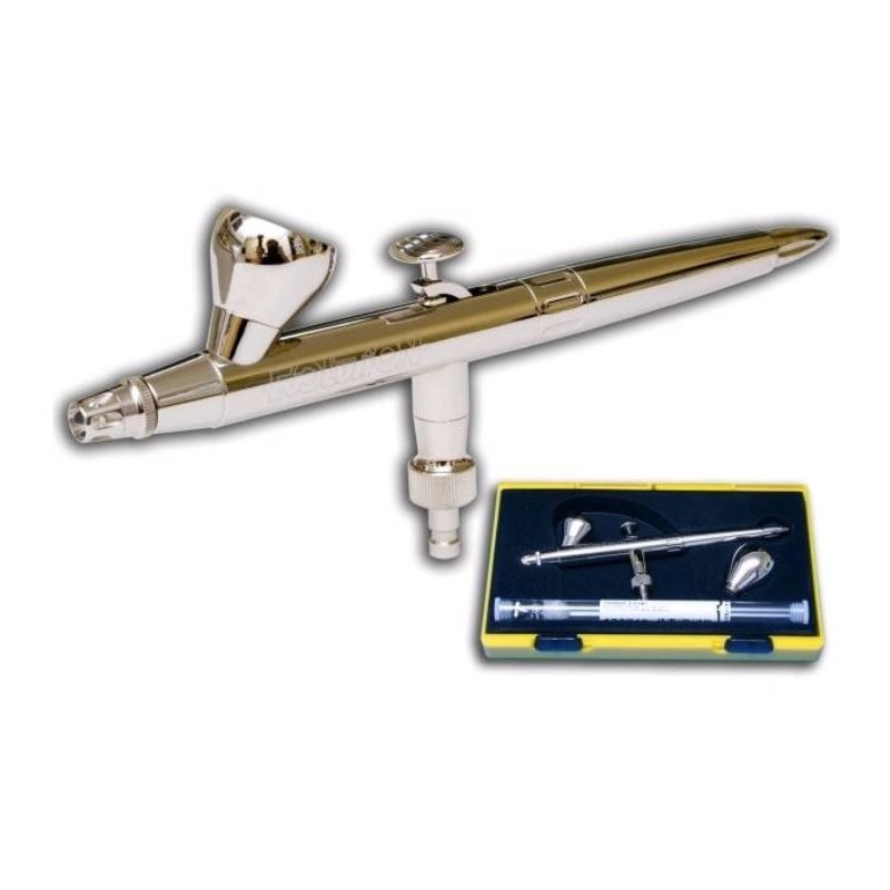 HS-126003  аэрография  Аэрограф Evolution Silverline Two in one nozzle set 0.2 + 0.4mm, tank 2+5 ml.