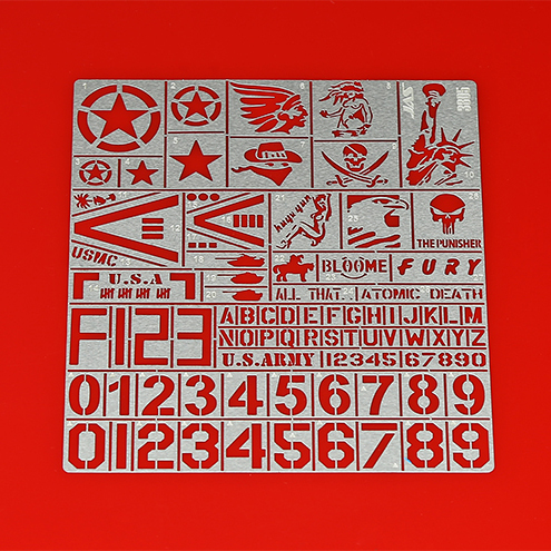 3805  инструменты для работы с краской  Трафарет опознавательные знаки современной армии США