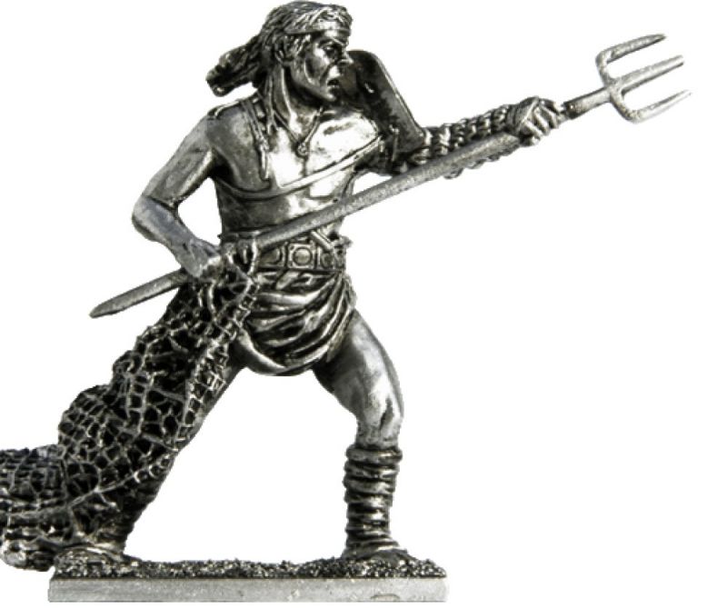 224 A  миниатюра  Римский гладиатор-ретиарий, 2-я пол.13 века