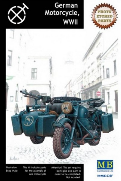 MB3528Ф   техника и вооружение  Немецкий мотоцикл (1:35)