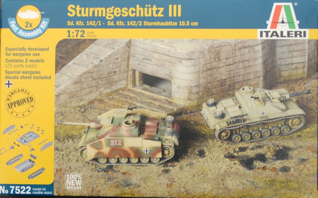 7522  техника и вооружение  САУ Sturmgeschutz III  (1:72)