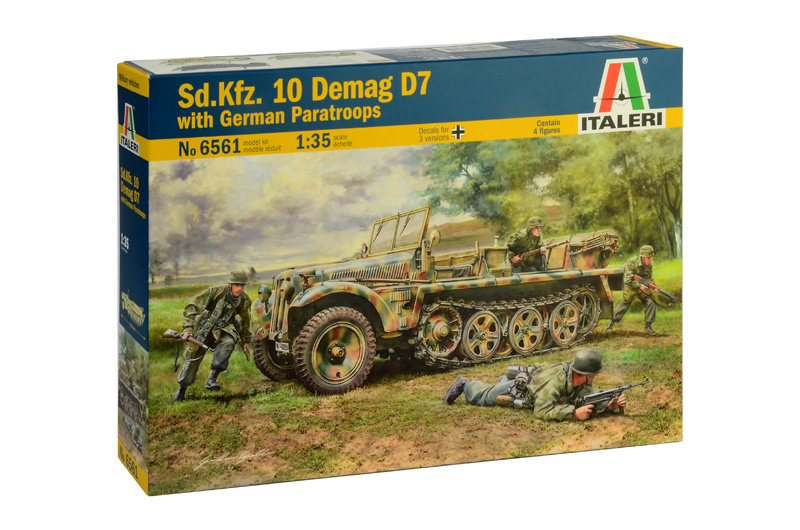 6561  техника и вооружение  Sd.Kfz. 10 DEMAG D7 with German Paratroops  (1:35)