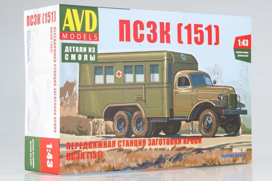 1340AVD  автомобили и мотоциклы  Передвижная станция заготовки крови ПСЗК (151)  (1:43)