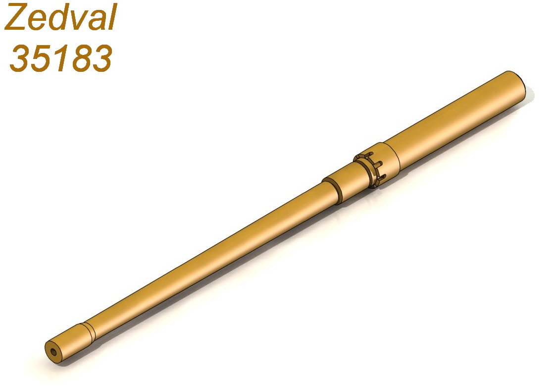 35183  металлические стволы  Ствол пулемета Browning 0.5 M2НВ  (1:35)