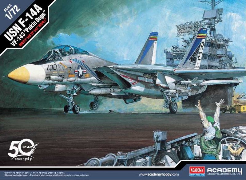 12563  авиация  USN F-14A VF-143 "Pukin Dogs"  (1:72)