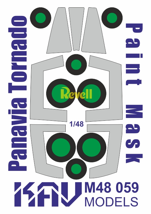 KAV M48 059  инструменты для работы с краской  Окрасочная маска на Tornado (Revell)  (1:48)