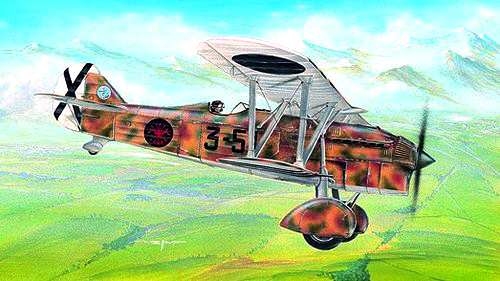 0810  авиация  Fiat CR-32 Freccia (1:48)