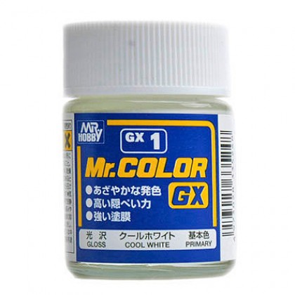 GX  1  краска 18мл  Cool White Gloss