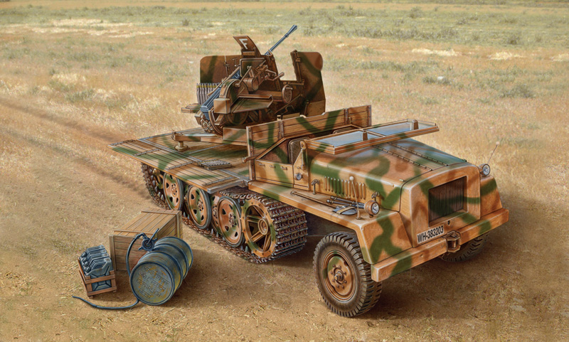 6480  техника и вооружение  SWS with FLAK 43 (1:35)