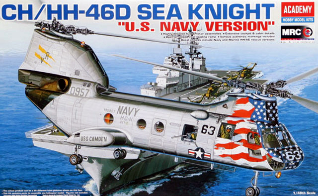 12207  авиация  CH/HH-46D Sea Knight "U.S. NAVY Version" (1:48)