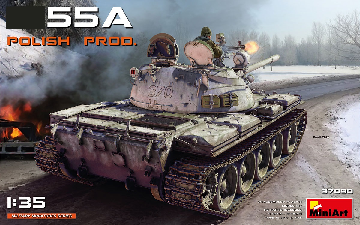 37090  техника и вооружение  Танк-55A POLISH PRODUCTION  (1:35)