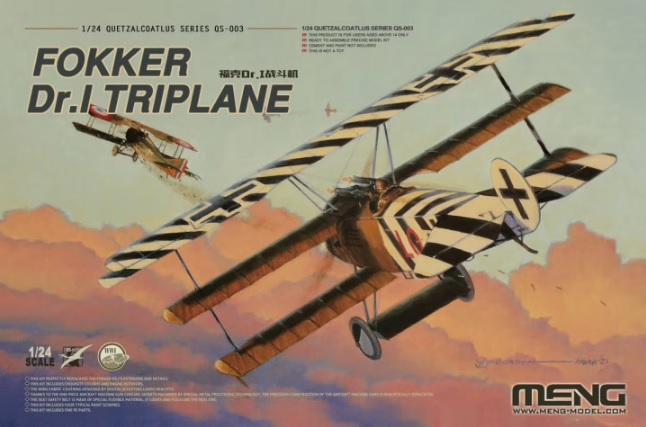 QS-003  авиация  Fokker Dr.I Triplane  (1:24)