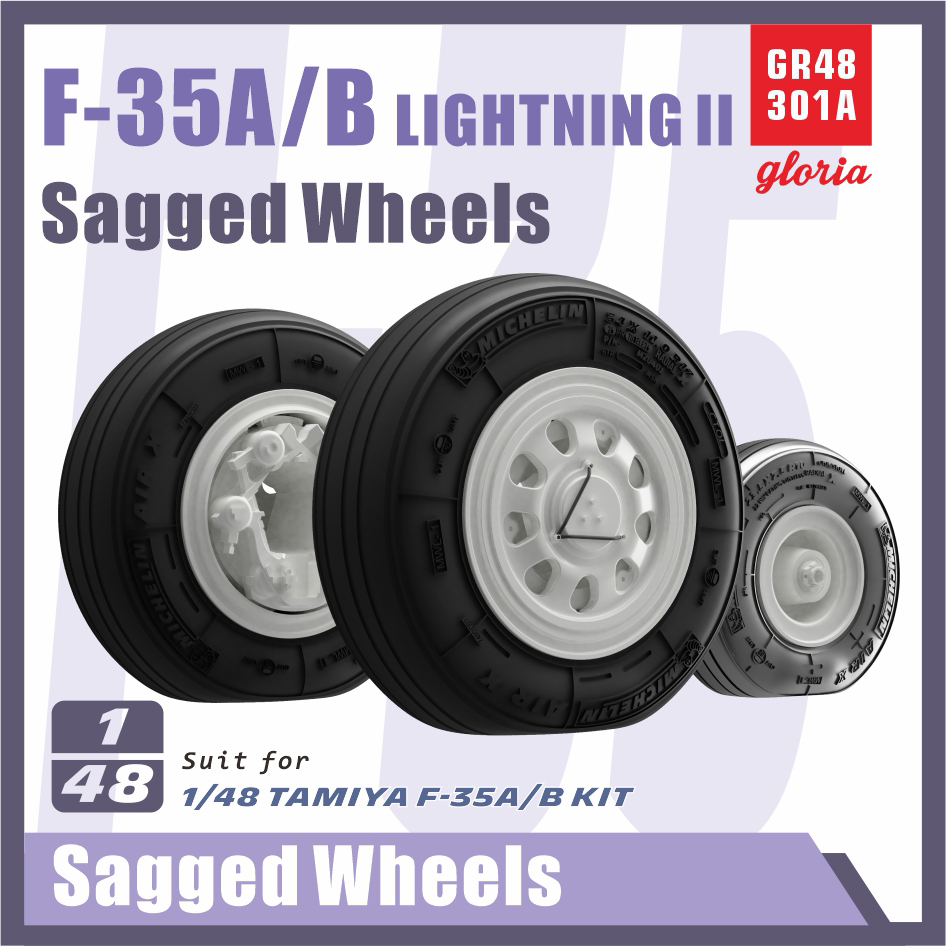 GR48301A  дополнения из смолы  F-35A/B Sagged Wheels  (1:48)