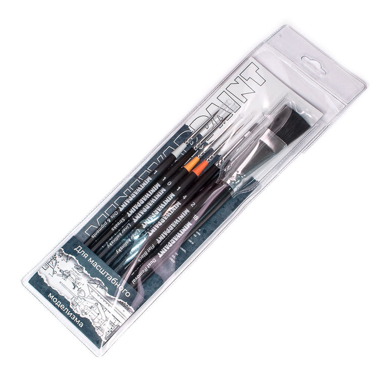 T-120  кисти  Набор "Для масштабного моделизма" в пакете 7 кистей