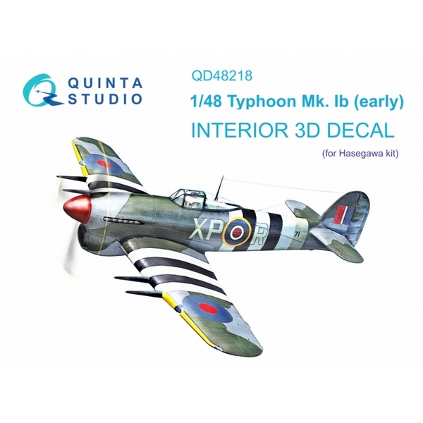 QD48218  декали  3D Декаль интерьера кабины  Typhoon Mk.Ib early (Hasegawa)  (1:48)