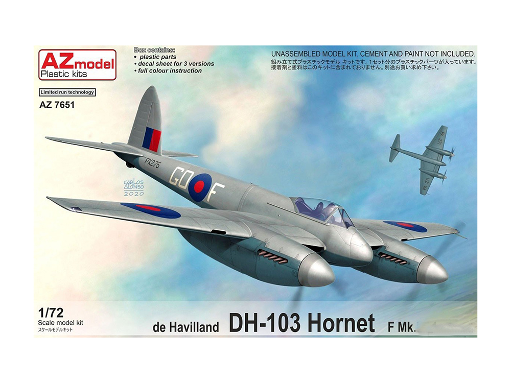 AZ7651  авиация  DH-103 Hornet F Mk.I/F.1  (1:72)