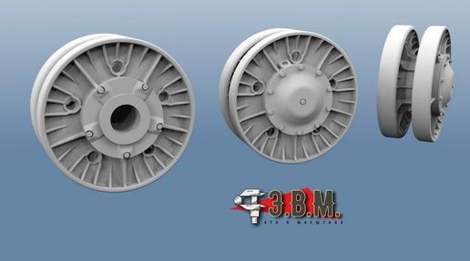 RS35009  дополнения из смолы  Опорные катки ИС-3М  (1:35)