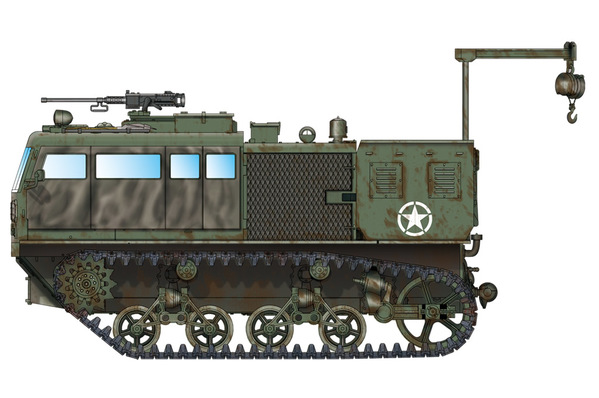 82921  техника и вооружение  тягач  M4 High Speed Tractor (155mm/8-in./240mm)  (1:72)