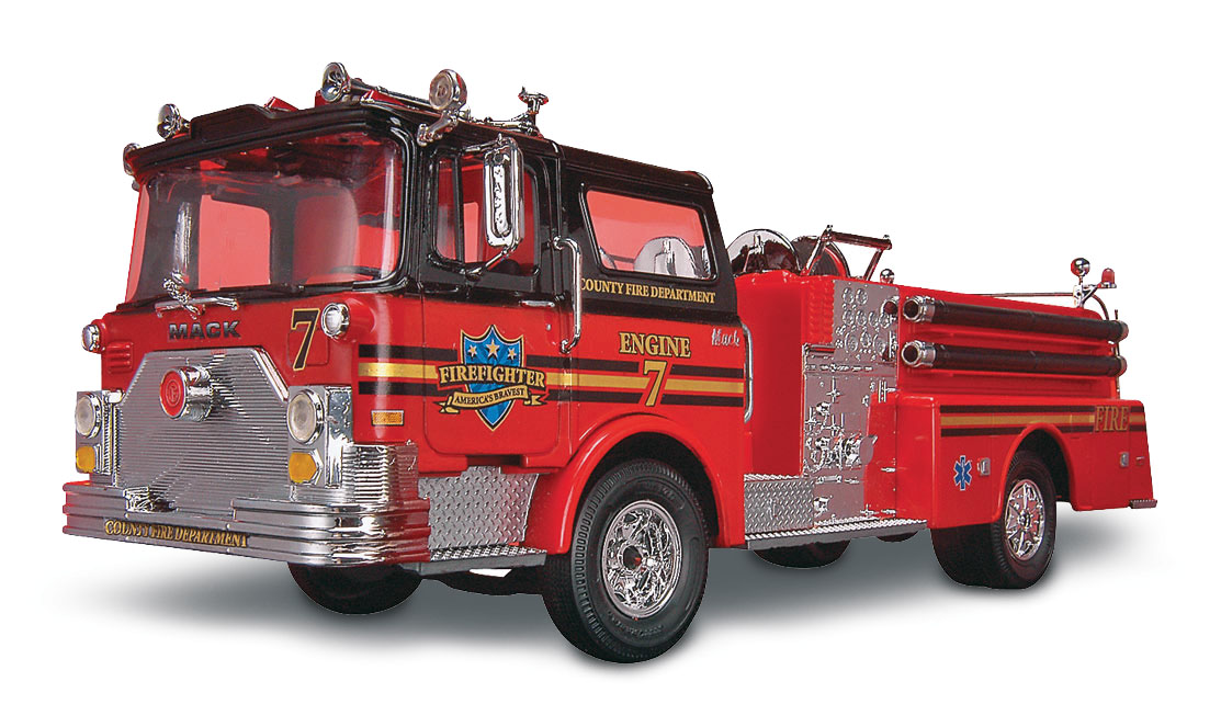 11225  автомобили и мотоциклы  Snap Tite Max Mack Fire Pumper  (1:32)