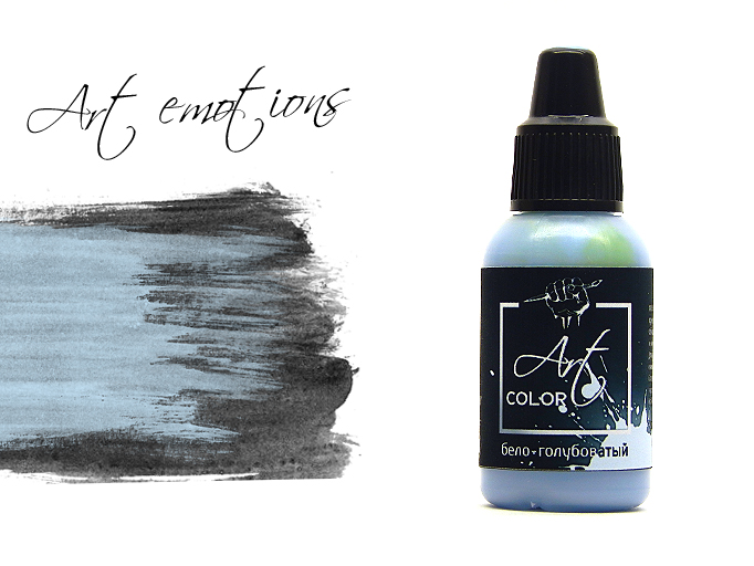 ART019  краска  Art Color Бело-голубоватый (White bluish) 18мл.  арт. ART19