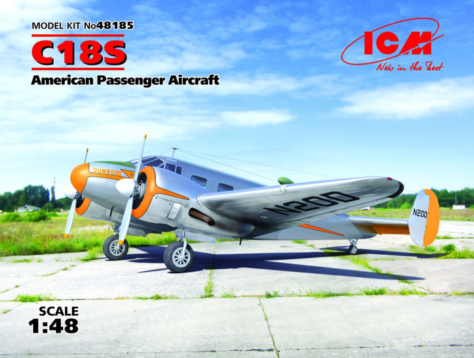 48185  авиация  С18S American Passenger Aircraft  (1:48)