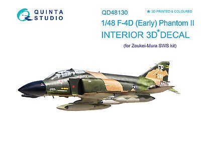 QD48130  декали  3D Декаль интерьера кабины F-4D early (ZM SWS)  (1:48)