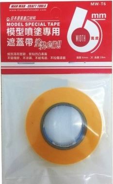 MW-T6  инструменты для работы с краской  Маскировочная лента 6MM * 18M