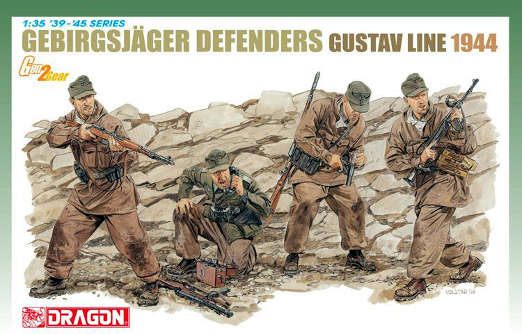 6517  фигуры  Gebirgsjäger Defense Gustav Line 1944  (1:35)