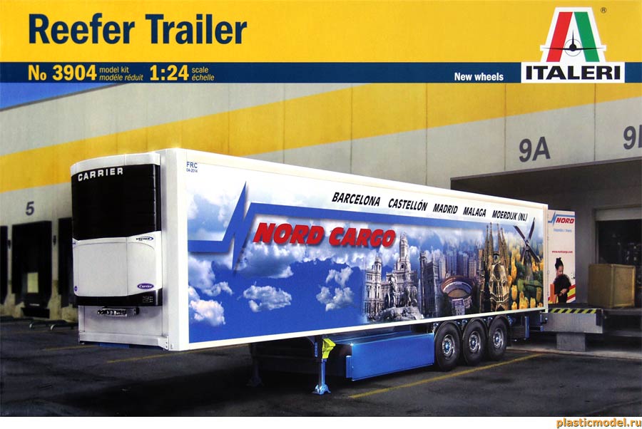 3904  автомобили и мотоциклы  Прицеп рефрижератор (1:24)